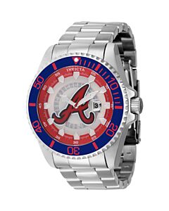 Men's MLB Stainless Steel Red and White and Blue Dial Watch