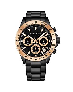 Men's Monaco Chronograph Stainless Steel Black Dial Watch