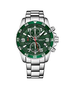 Men's Monaco Chronograph Stainless Steel Green Dial Watch