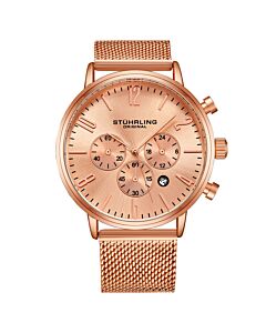 Mens-Monaco-Chronograph-Stainless-Steel-Rose-Gold-tone-Dial-Watch