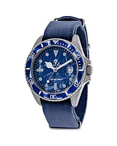Men's Montego Vintage Leather Blue Dial Watch