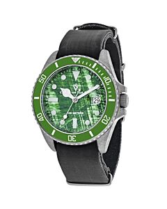 Men's Montego Vintage Leather Green Dial Watch