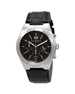 Mens-MoonSun-Chronograph-Leather-Black-Dial-Watch