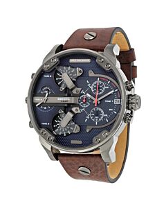 Mens-Mr--Daddy-Chronograph-Leather-Navy-Blue-4-Tome-Zone-Dial