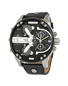 Mens-Mr--Daddy-2-0-Chronograph-Leather-Black--Four-Time-Zone-Dial