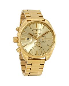 Men's MS9 Chronograph Stainless Steel Gold-Tone Sunray Dial