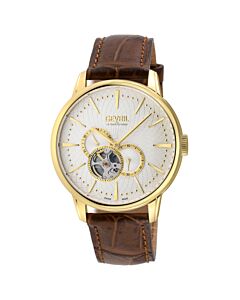 Men's Mulberry Leather White Dial Watch