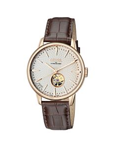 Men's Mulberry Open Heart Leather Silver Dial