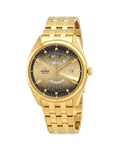 Men's Multi Year Stainless Steel Gold Dial Watch