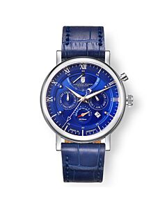 Men's Multimatic (Calfskin) Leather Blue Dial Watch