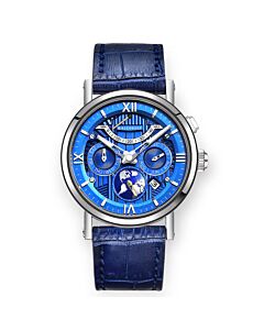 Men's Multimatic II Calfskin Blue Dial Watch