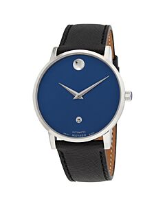 Men's Museum Classic Automatic Leather Blue Dial Watch