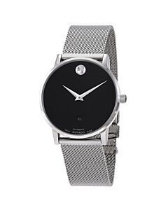 Men's Museum Classic Automatic Stainless Steel Mesh Black Dial Watch