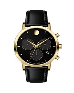 Men's Museum Classic Leather Black Dial Watch
