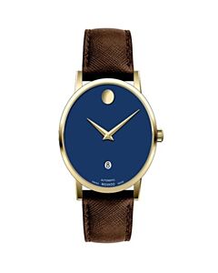 Men's Museum Classic Leather Blue Dial Watch