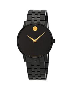 Men's Museum Classic Stainless Steel Black Dial Watch