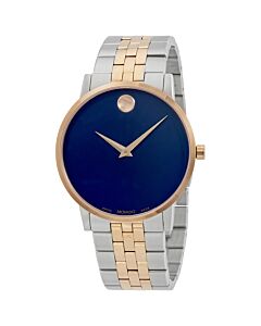 Men's Museum Classic Stainless Steel Two-Tone Blue Dial