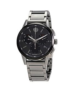 Men's Museum Sport Chronograph Stainless Steel Black Dial Watch