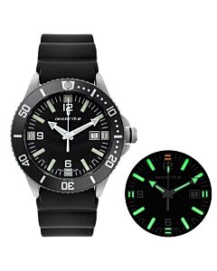 Men's Naval Rubber Black Dial Watch