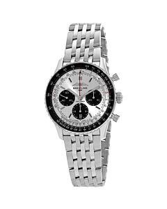 Men's Navitimer Chronograph Stainless Steel Silver Dial Watch