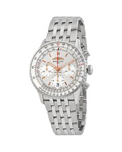 Men's Navitimer Chronograph Stainless Steel Silver-tone Dial Watch