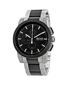 Men's Neo Chronograph Stainless Steel Black Dial Watch