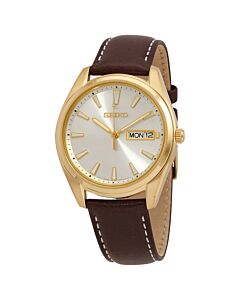 Men's Neo Classic Leather Champagne Dial Watch