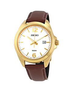 Unisex Neo Classic Leather White Dial