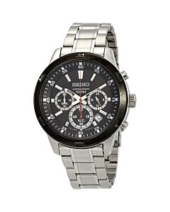 Men's Neo Sports Chronograph Stainless Steel Black Dial