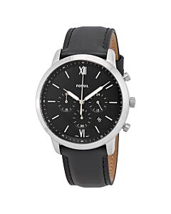 Men's Neutra Chronograph Leather Black Dial Watch