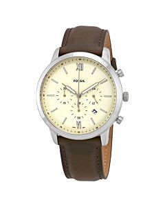 Men's Neutra Chronograph Leather Cream Dial Watch