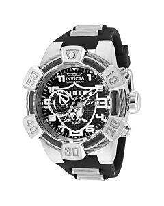 Men's NFL Chronograph Silicone and Glass Fiber Gunmetal and White Dial Watch