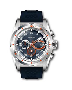 Men's NFL Chronograph Silicone Orange and Silver and White and Black Dial Watch