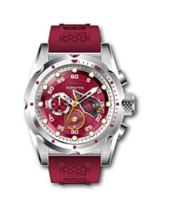 Men's NFL Chronograph Silicone Yellow and Red and Silver and White Dial Watch