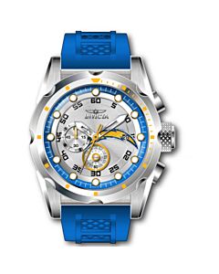 Men's NFL Chronograph Silicone Yellow and Silver and White and Blue and Black Dial Watch