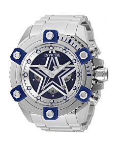 Men's NFL Chronograph Stainless Steel Black and Silver (Dallas Cowboys) Dial Watch