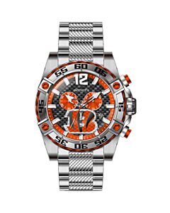 Men's Nfl Chronograph Stainless Steel Black Dial Watch