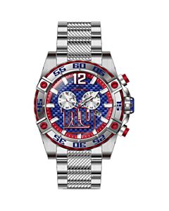 Men's Nfl Chronograph Stainless Steel Blue Dial Watch