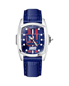 Men's NFL Leather Blue Dial Watch