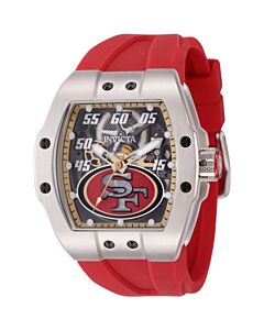 Men's NFL Silicone Tan and Transparent Dial Watch