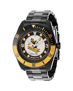Men's NFL Stainless Steel Black and Silver Dial Watch