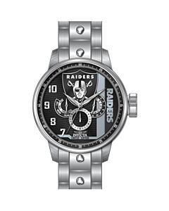Men's NFL Stainless Steel Grey and Black Dial Watch