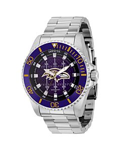 Men's NFL Stainless Steel Purple (Baltimore Ravens) Dial Watch