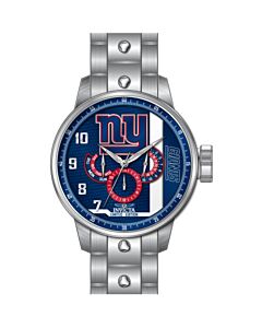 Men's NFL Stainless Steel Red and White and Blue Dial Watch