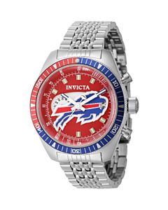 Men's NFL Stainless Steel Red Dial Watch