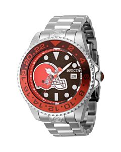 Men's Nfl Stainless Steel Red Dial Watch