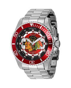 Men's NHL Stainless Steel Red Dial Watch