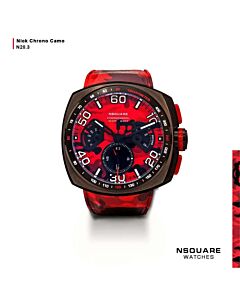 Men's Nick Chrono Chronograph Rubber Red Dial Watch