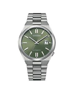 Men's Tsuyosa Stainless Steel Peaceful Green Dial Watch