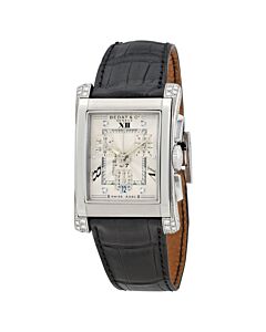 Men's No. 7 Chronograph Crocodile Leather Silver Dial Watch